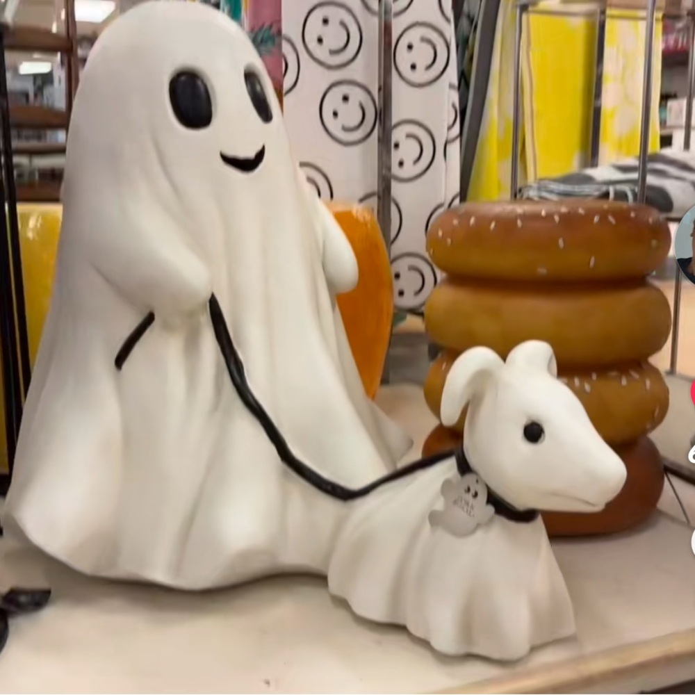 Viral TikTok Walking Dog Ghost Halloween Statue 30”